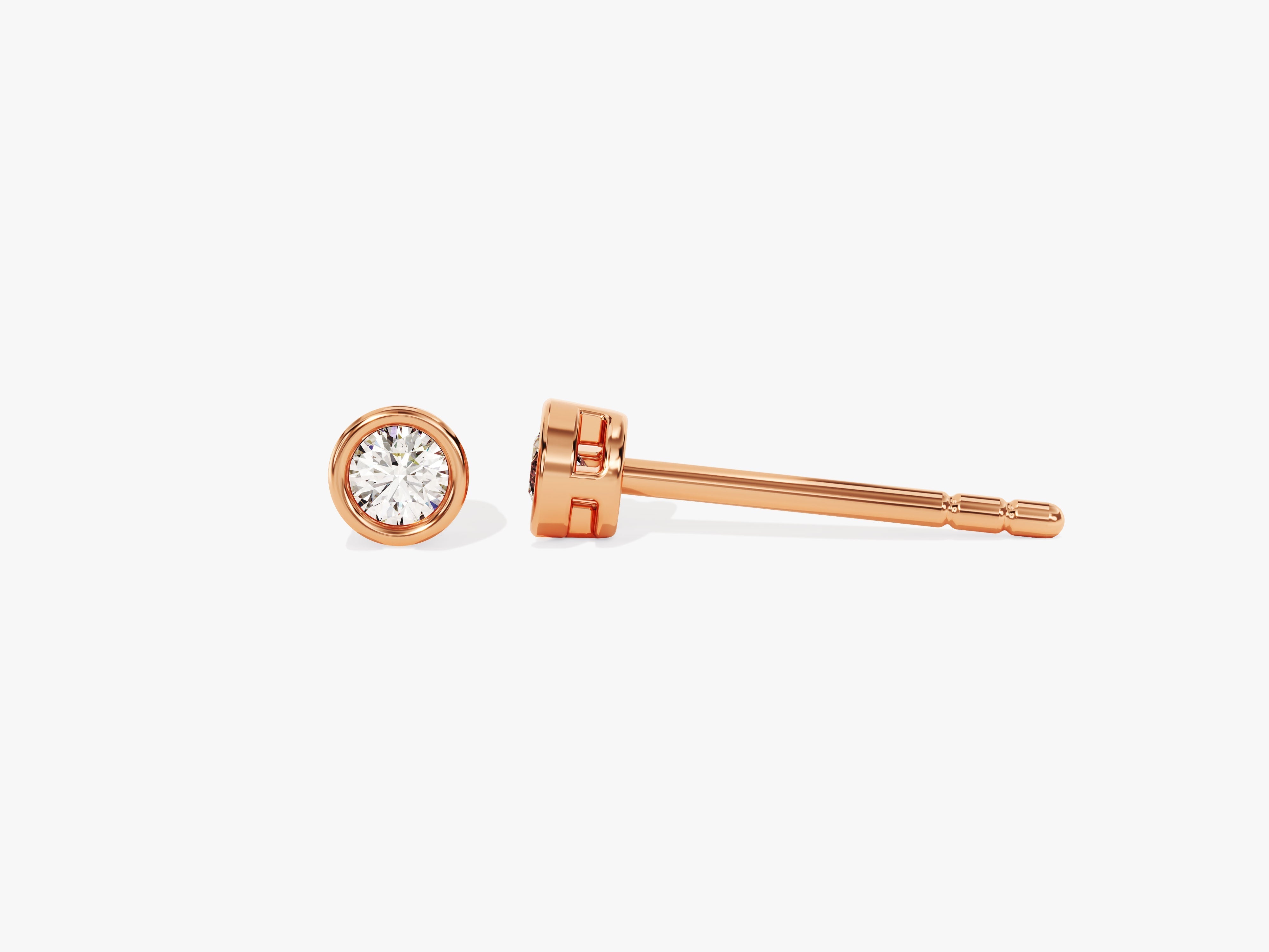 Rose gold diamond stud earrings for jewelry firm