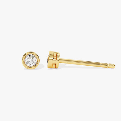 Bezel Set Stud Earrings (0.10 ct tw)