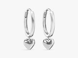 Heart Dangle Huggie Earrings