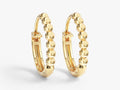 Bold Beaded Huggie Earrings