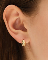 Bold Croissant Dome Huggie Earrings