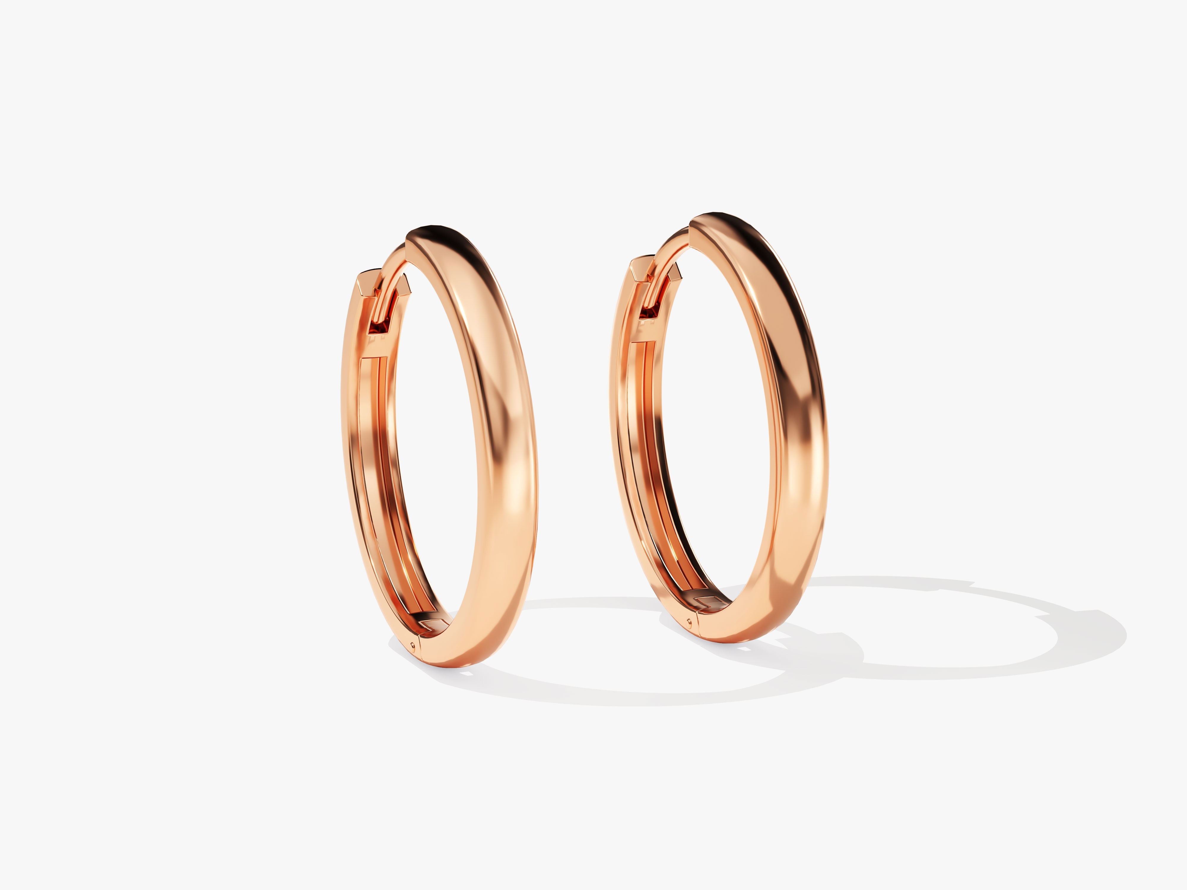Rose gold hoop earrings, fine jewelry for women