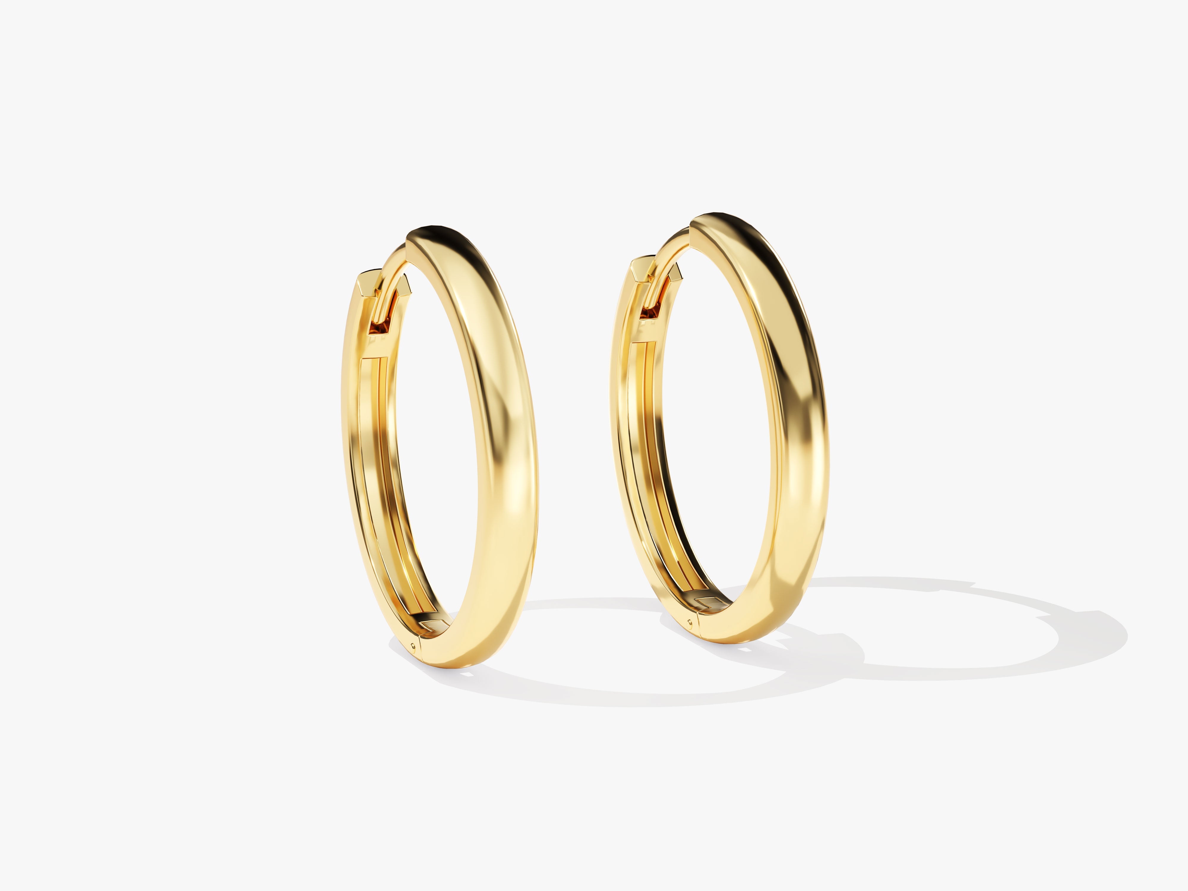 Gold hoop earrings, elegant jewelry for women