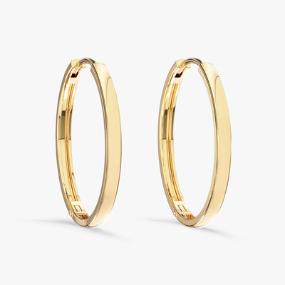 Large Plain Hoop Earrings