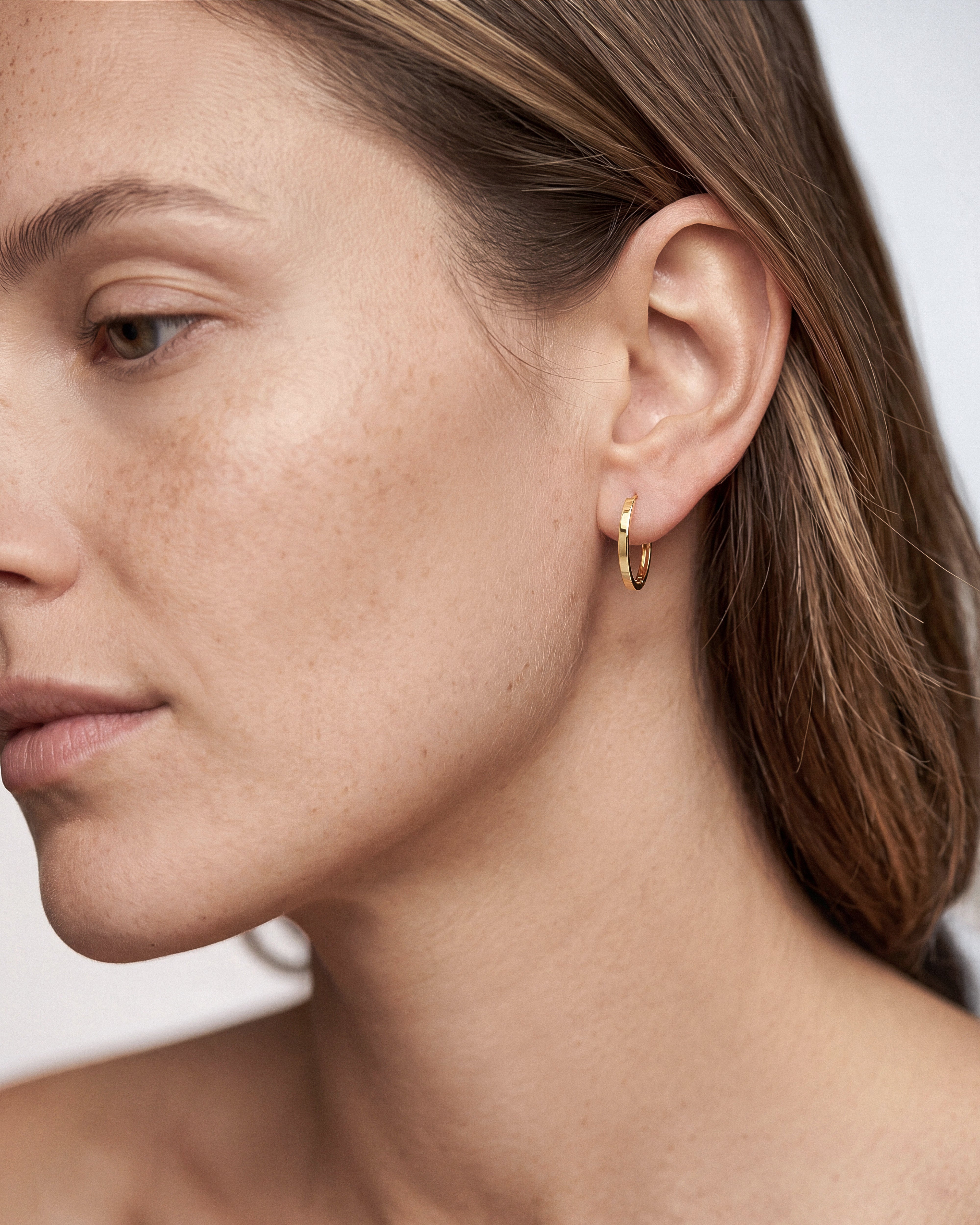 Large Plain Hoop Earrings