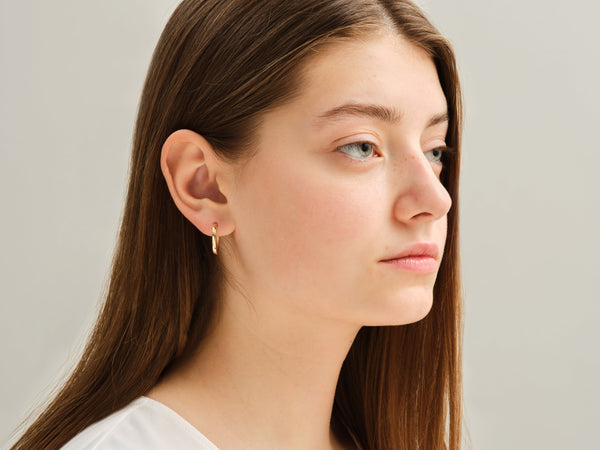 Large Plain Hoop Earrings