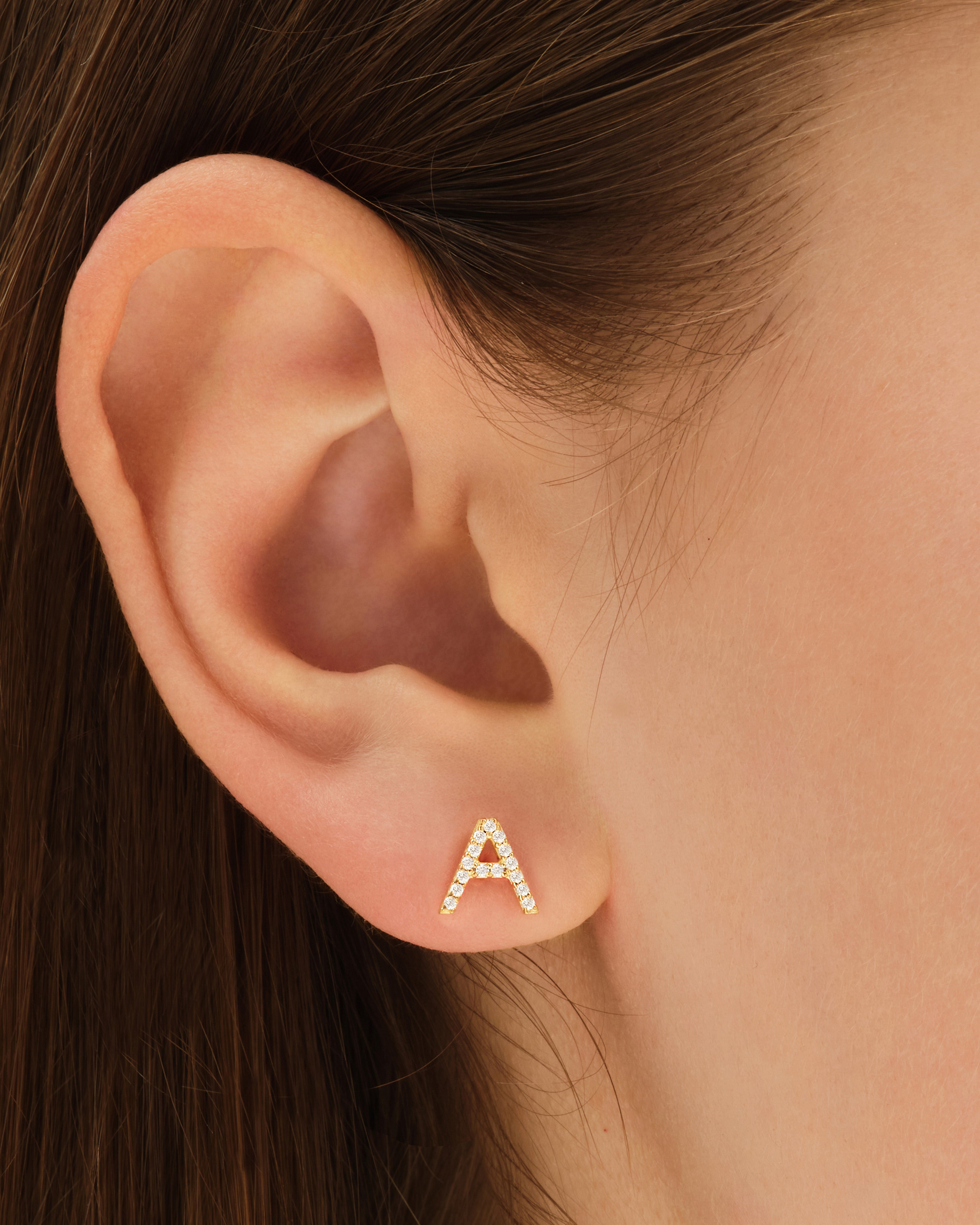 Tiny Letter Earrings