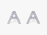 Birthstone Initial Stud Earrings