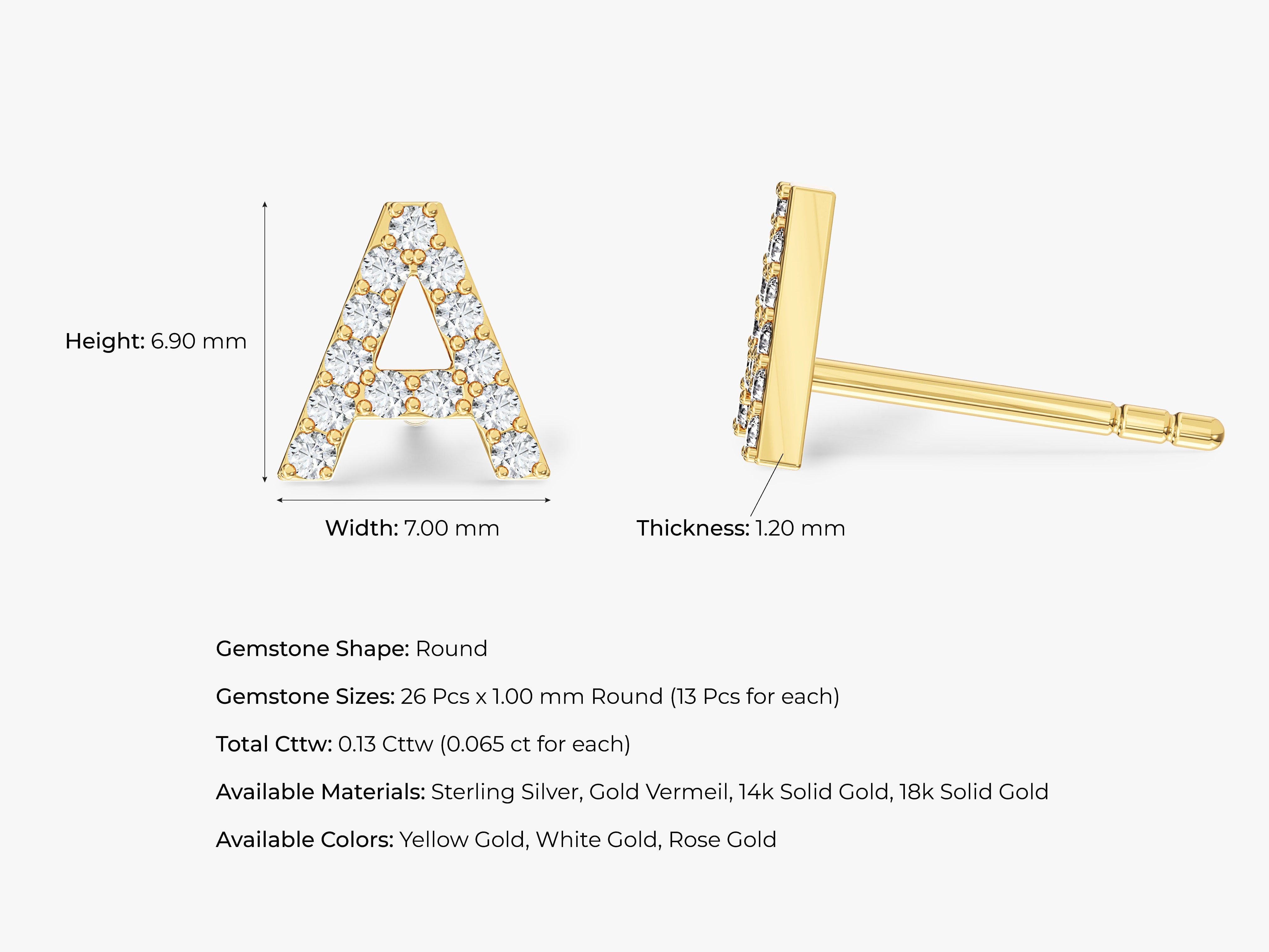 Tiny Letter Earrings