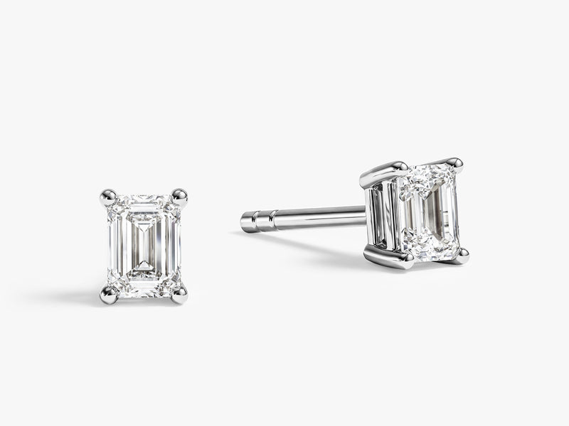 Emerald Cut Stud Earrings (0.25 ct tw)