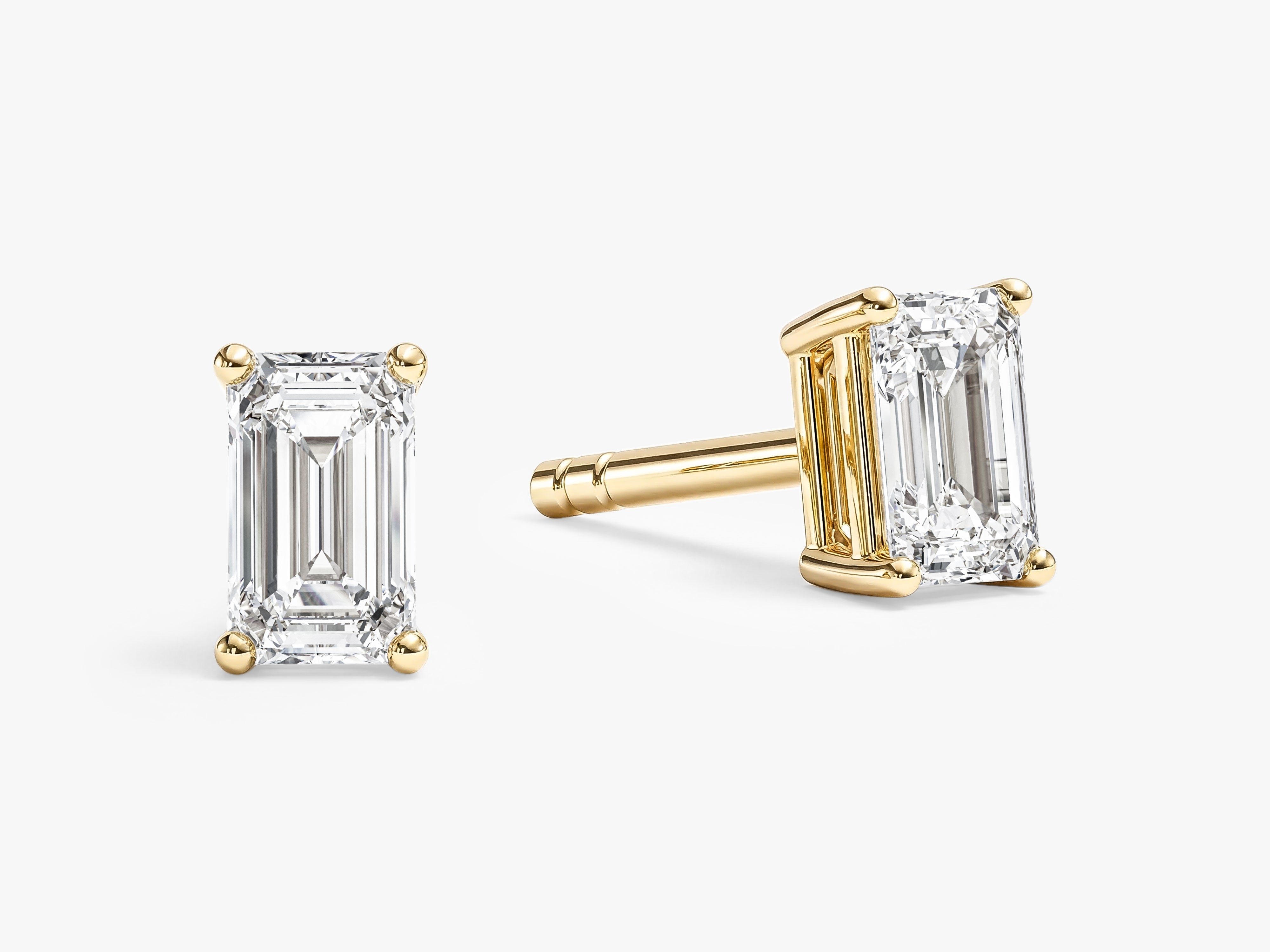 Emerald Cut Stud Earrings (1.00 ct tw)