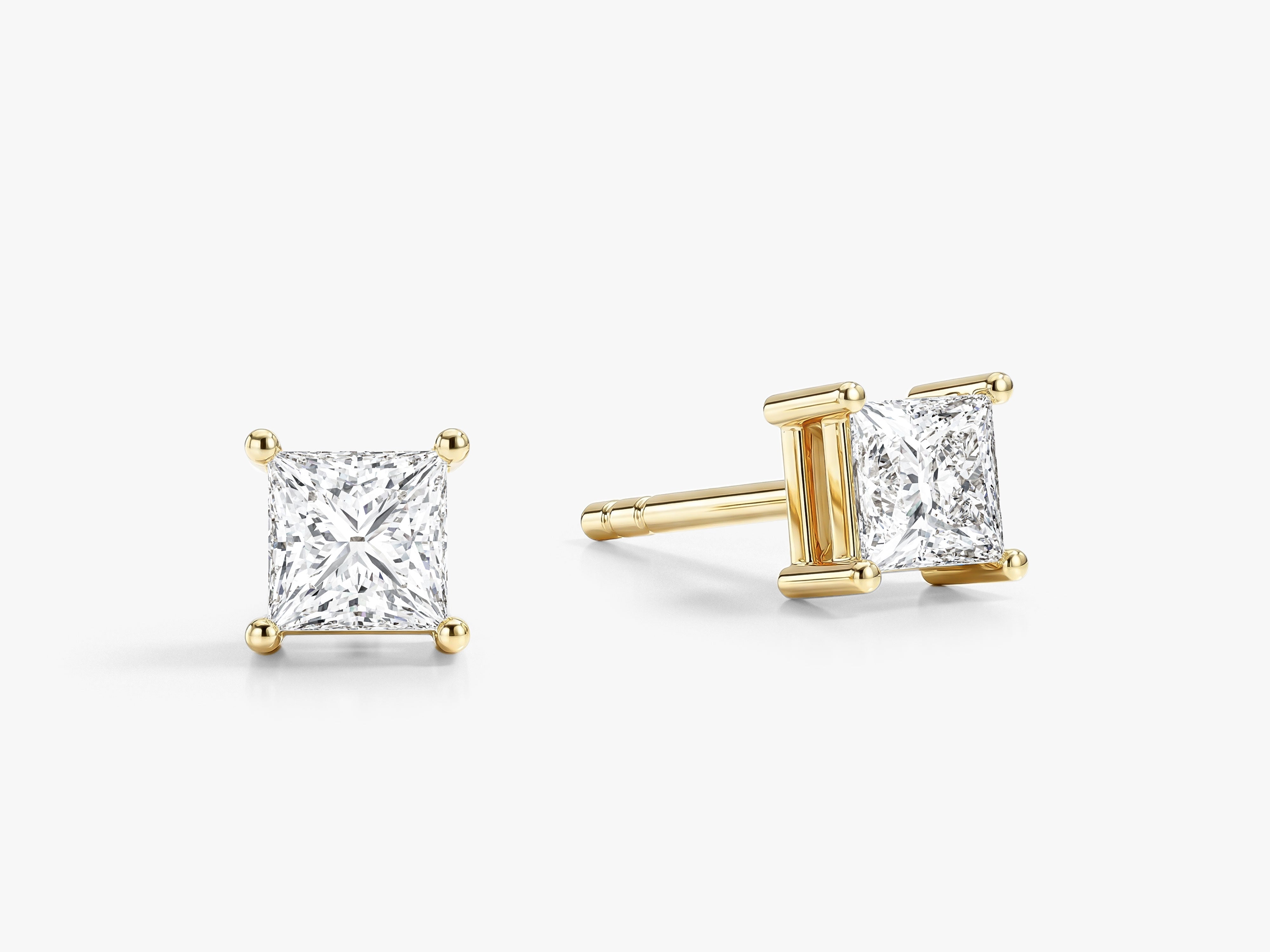Princess Cut Stud Earrings (0.50 ct tw)