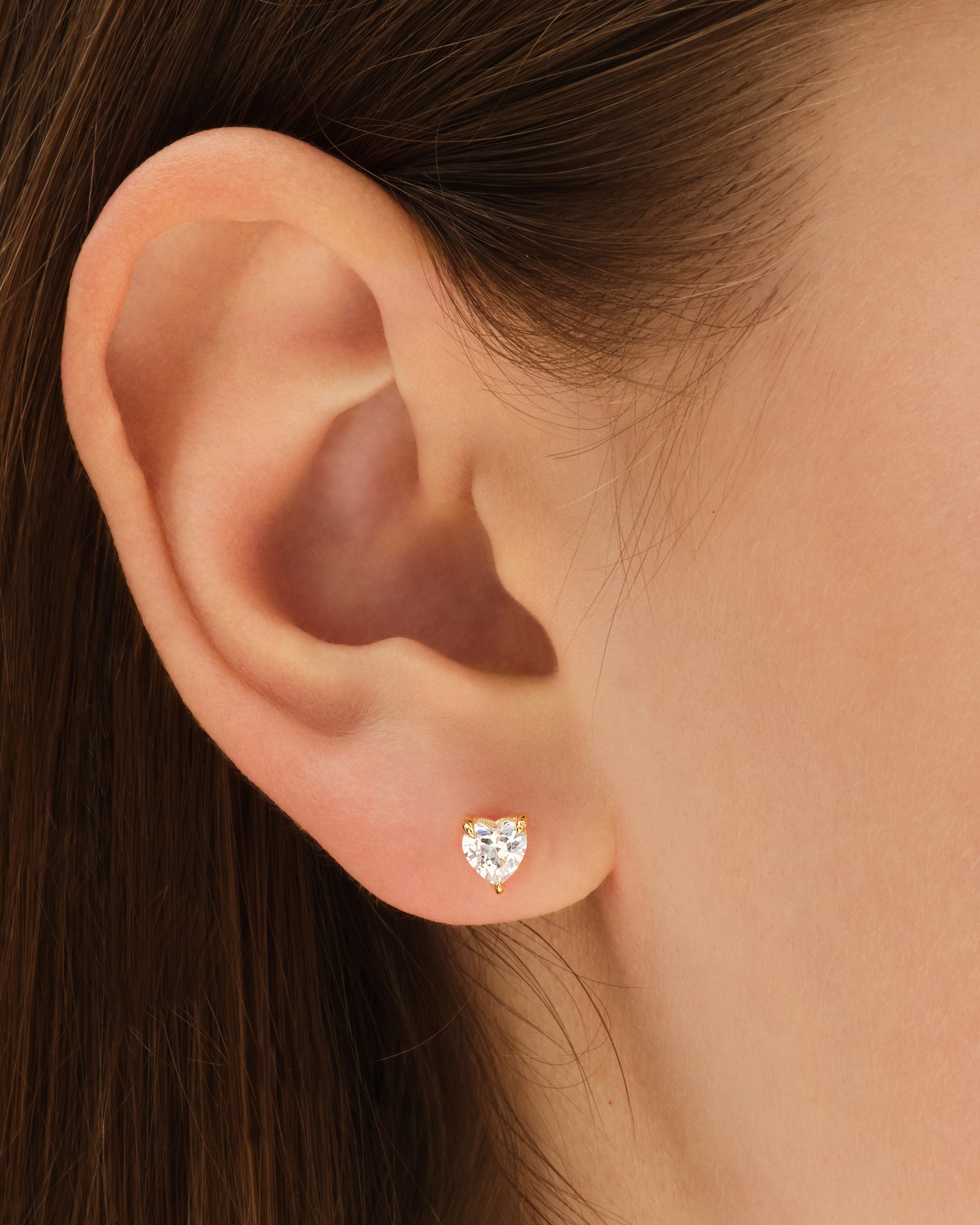 Heart Cut Stud Earrings (1.00 ct tw)