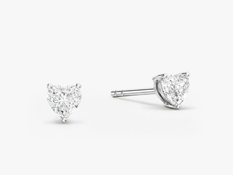 Heart Cut Stud Earrings (0.50 ct tw)