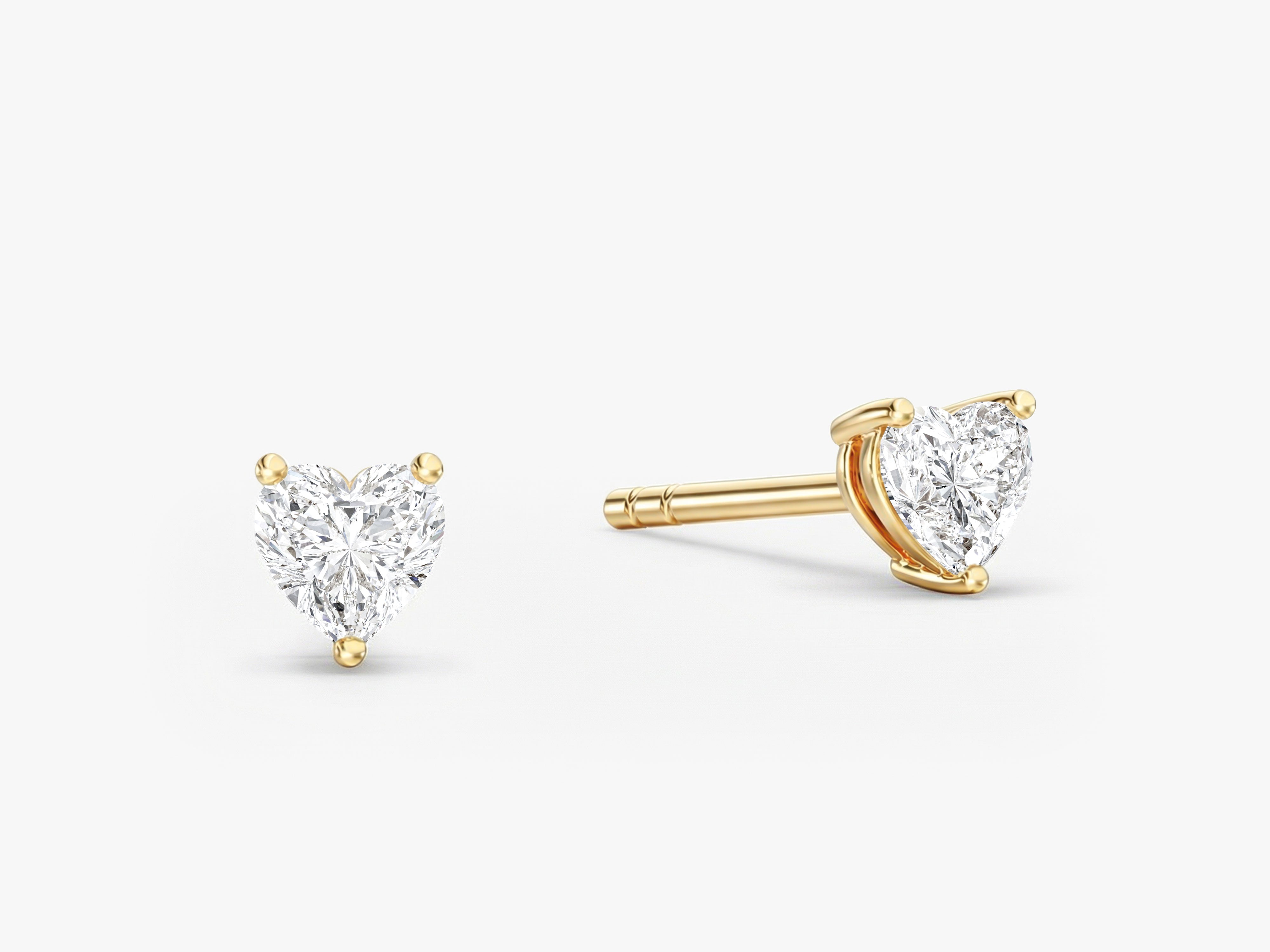 Heart Cut Stud Earrings (0.50 ct tw)