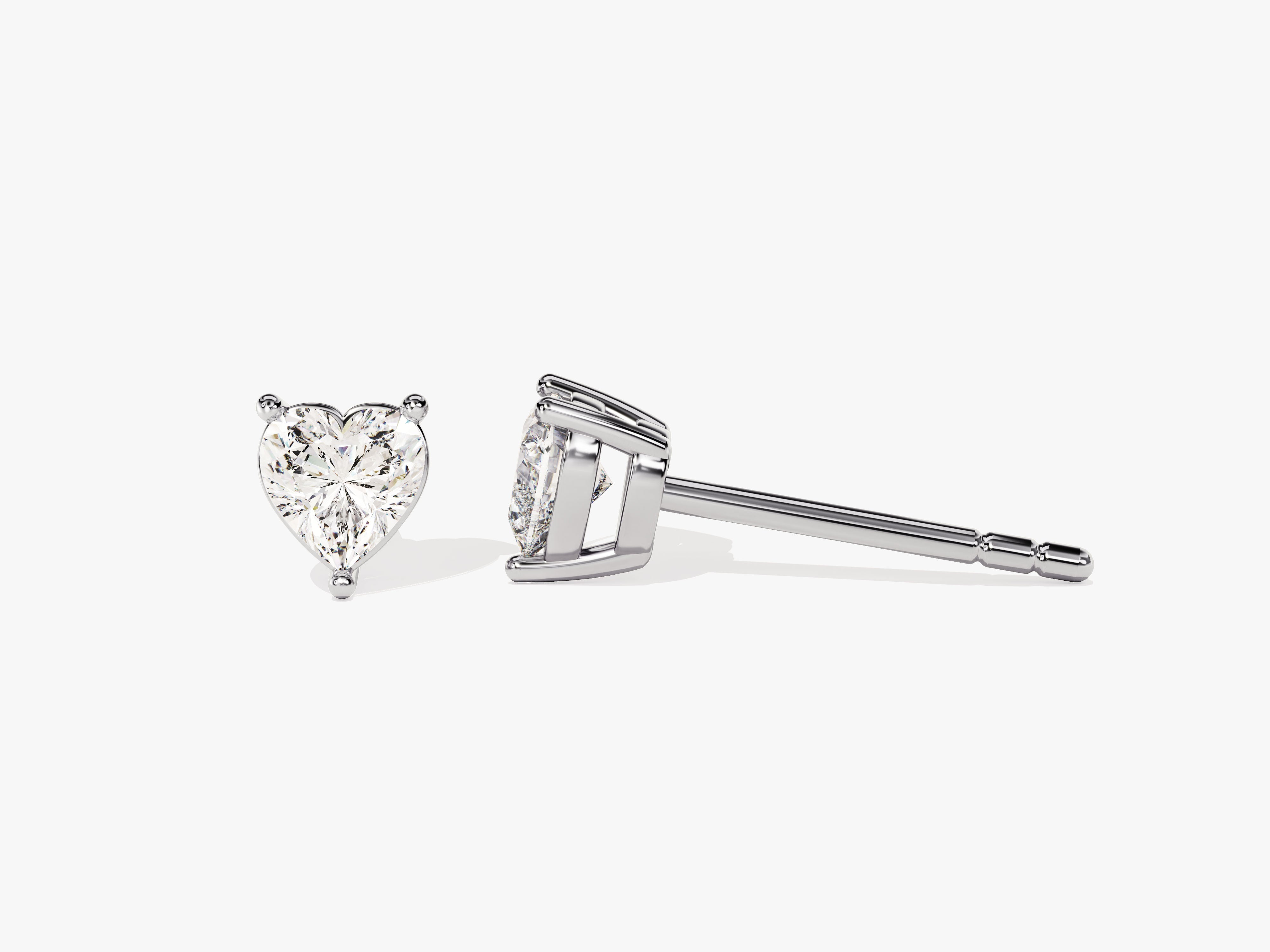 Diamond heart stud earrings for jewelry firm
