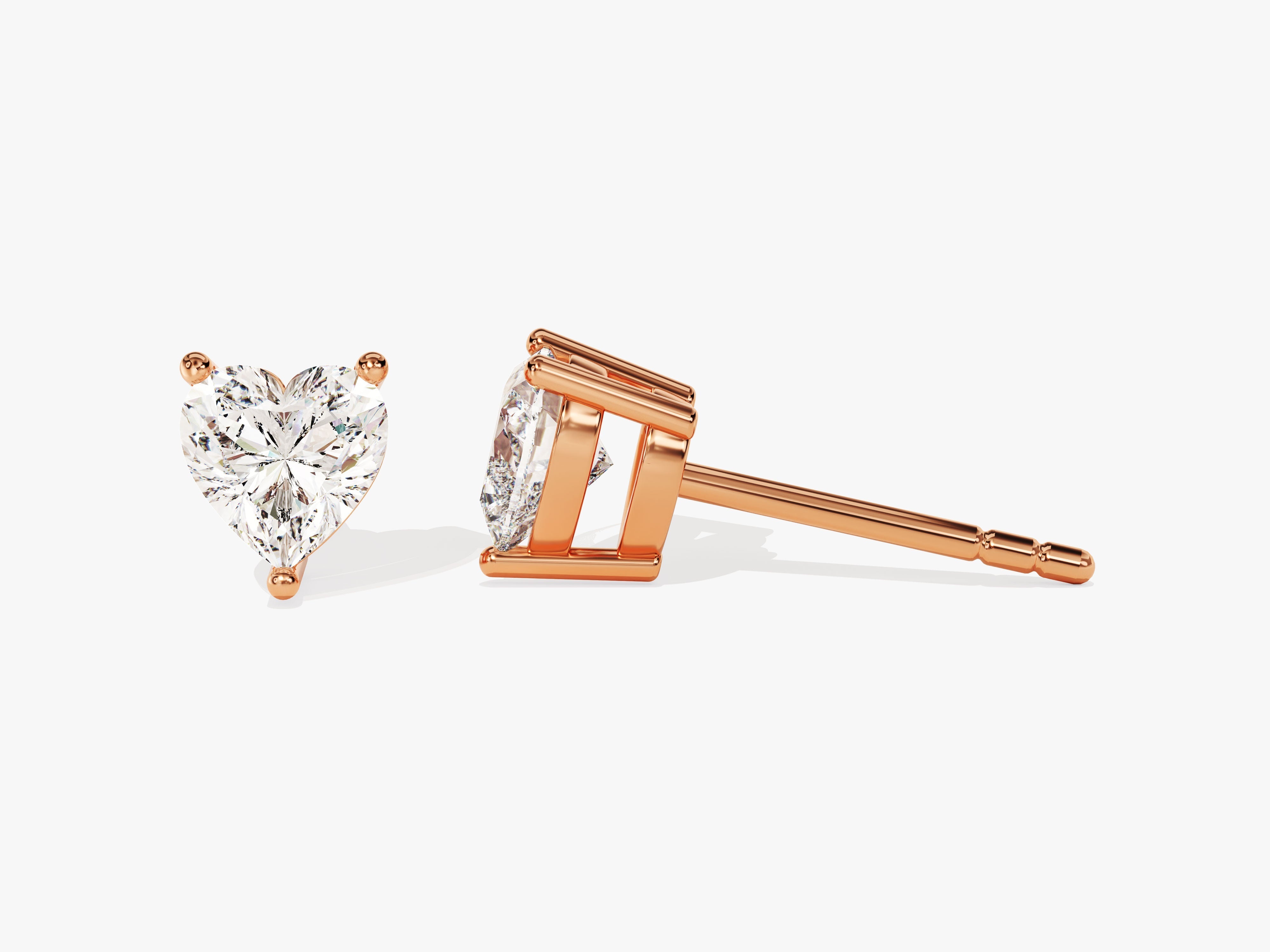 Heart Cut Stud Earrings (1.00 ct tw)