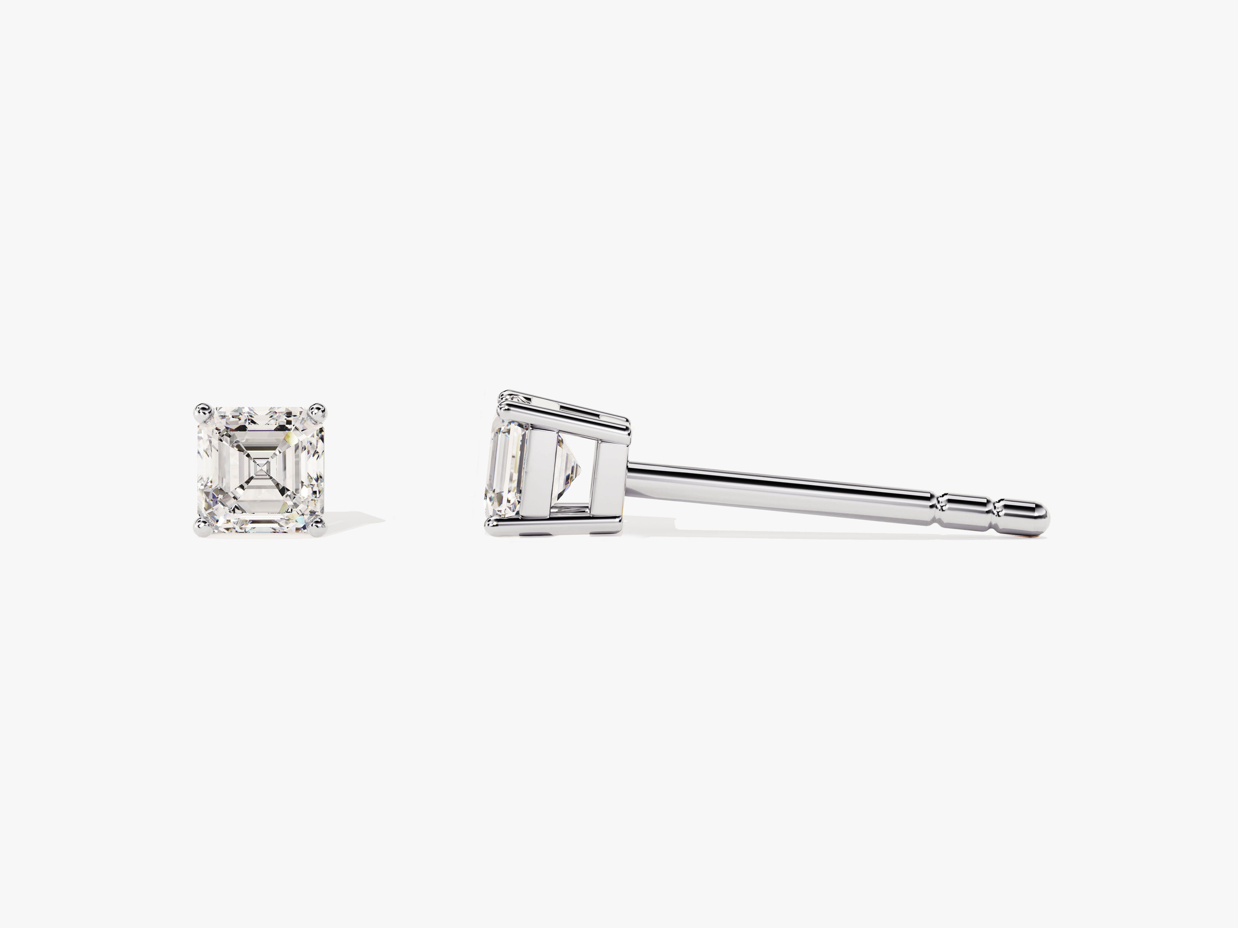 Asscher Cut Stud Earrings (0.25 ct tw)
