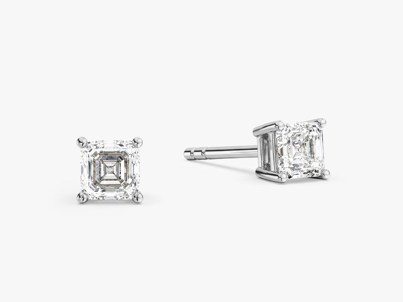 Asscher Cut Stud Earrings (0.50 ct tw)