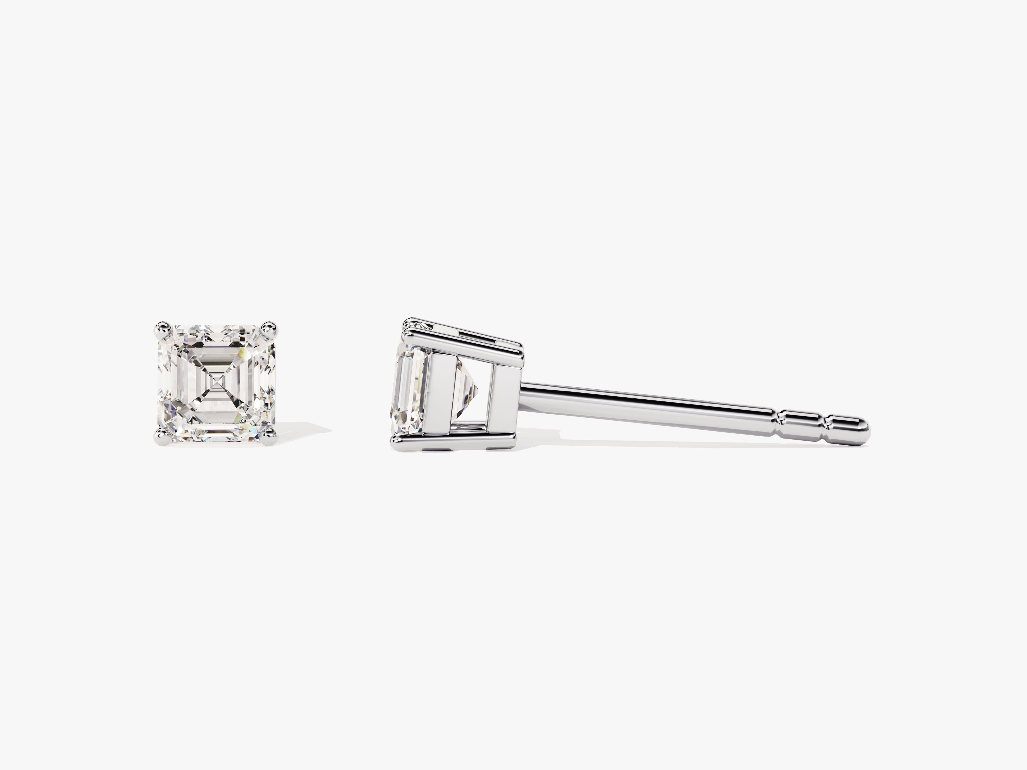 Asscher Cut Stud Earrings (0.50 ct tw)