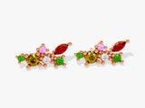 Tiny Cluster Birthstone Stud Earrings