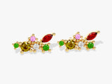 Tiny Cluster Birthstone Stud Earrings