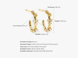 Floral Accent Hoop Earrings