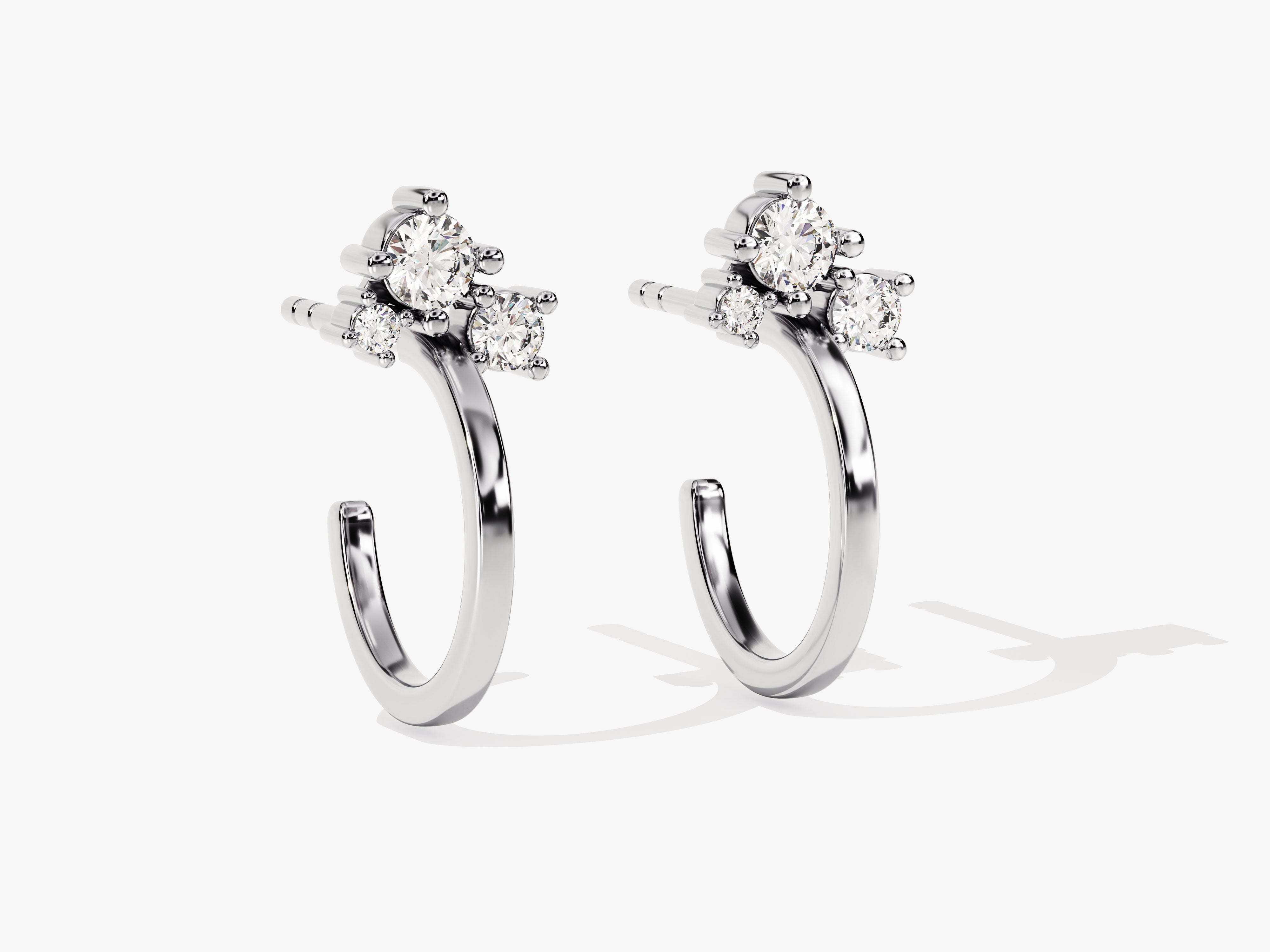 Diamond hoop earrings for women, fine jewelry, luxury gift
