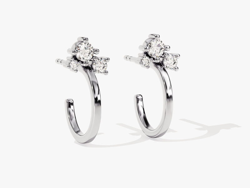 Cluster Hoop Earrings