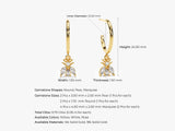 14k Solid Gold Diamond Ladybug Hoop Earrings