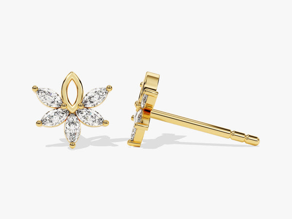 Floral Marquise Stud Earrings