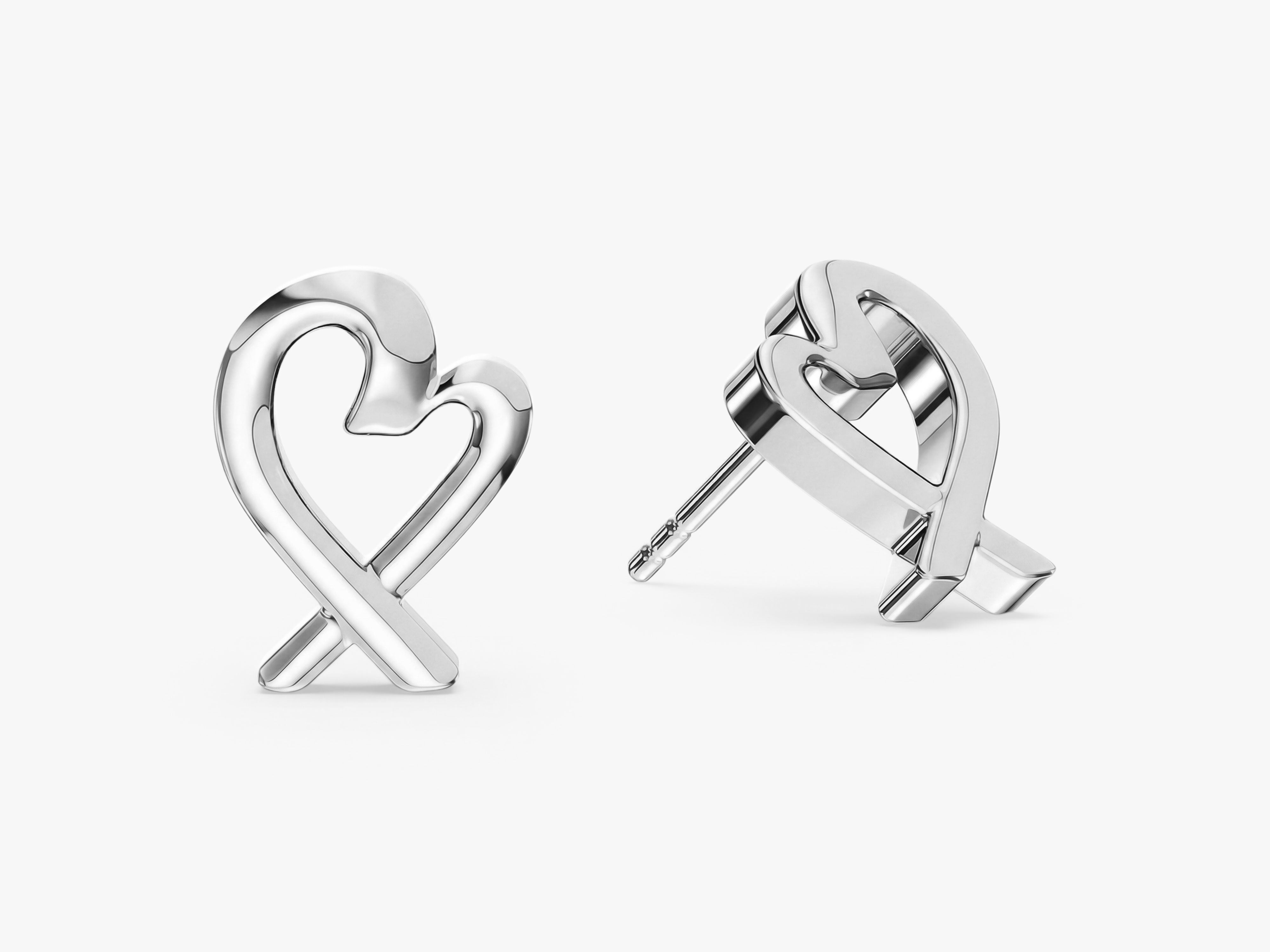 Plain Heart Studs