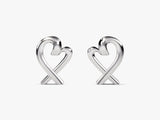 Plain Heart Studs