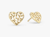 Heart Shaped Leaf Studs