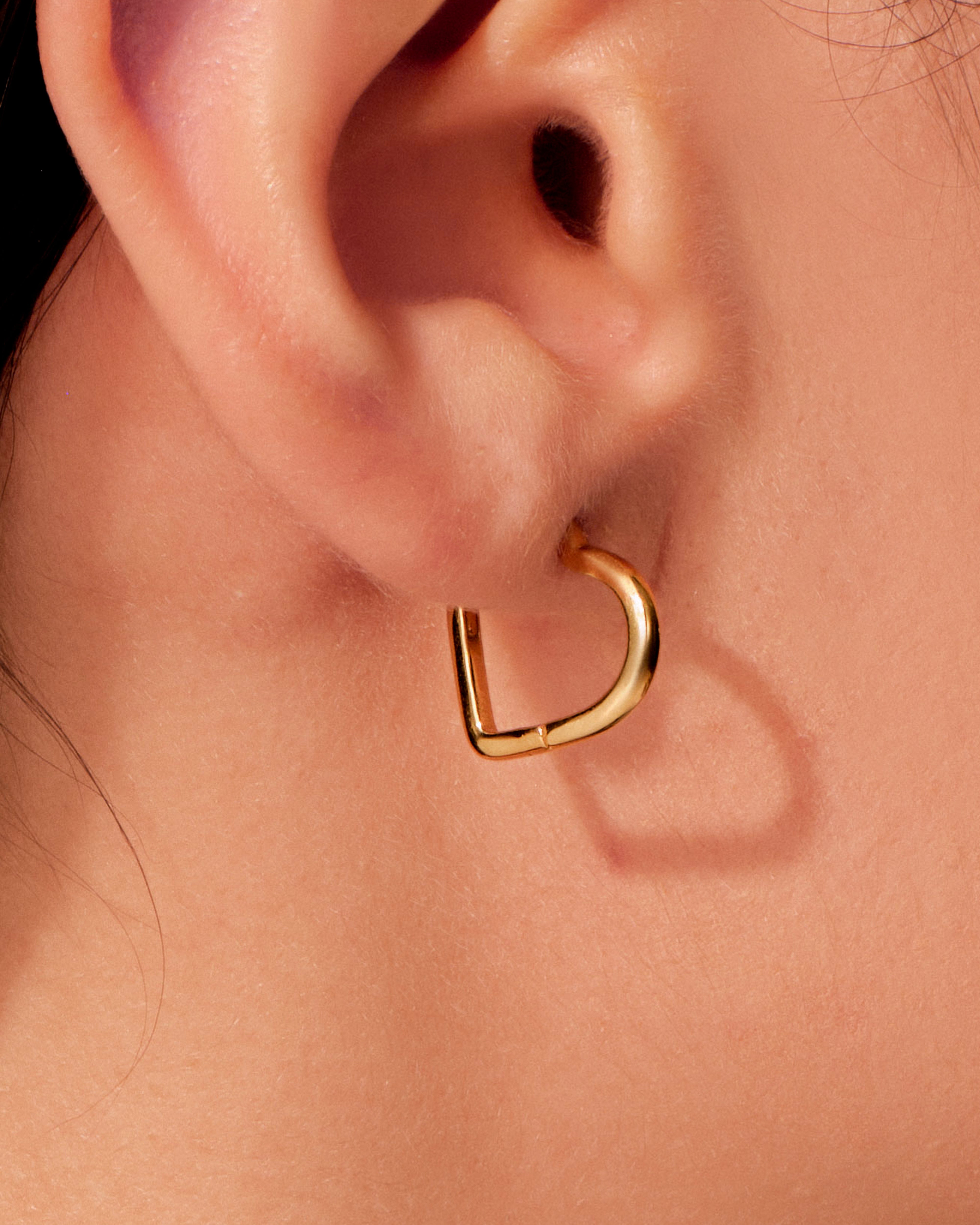 Open Heart Hoop Earrings