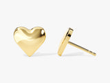 14k Gold Heart Studs