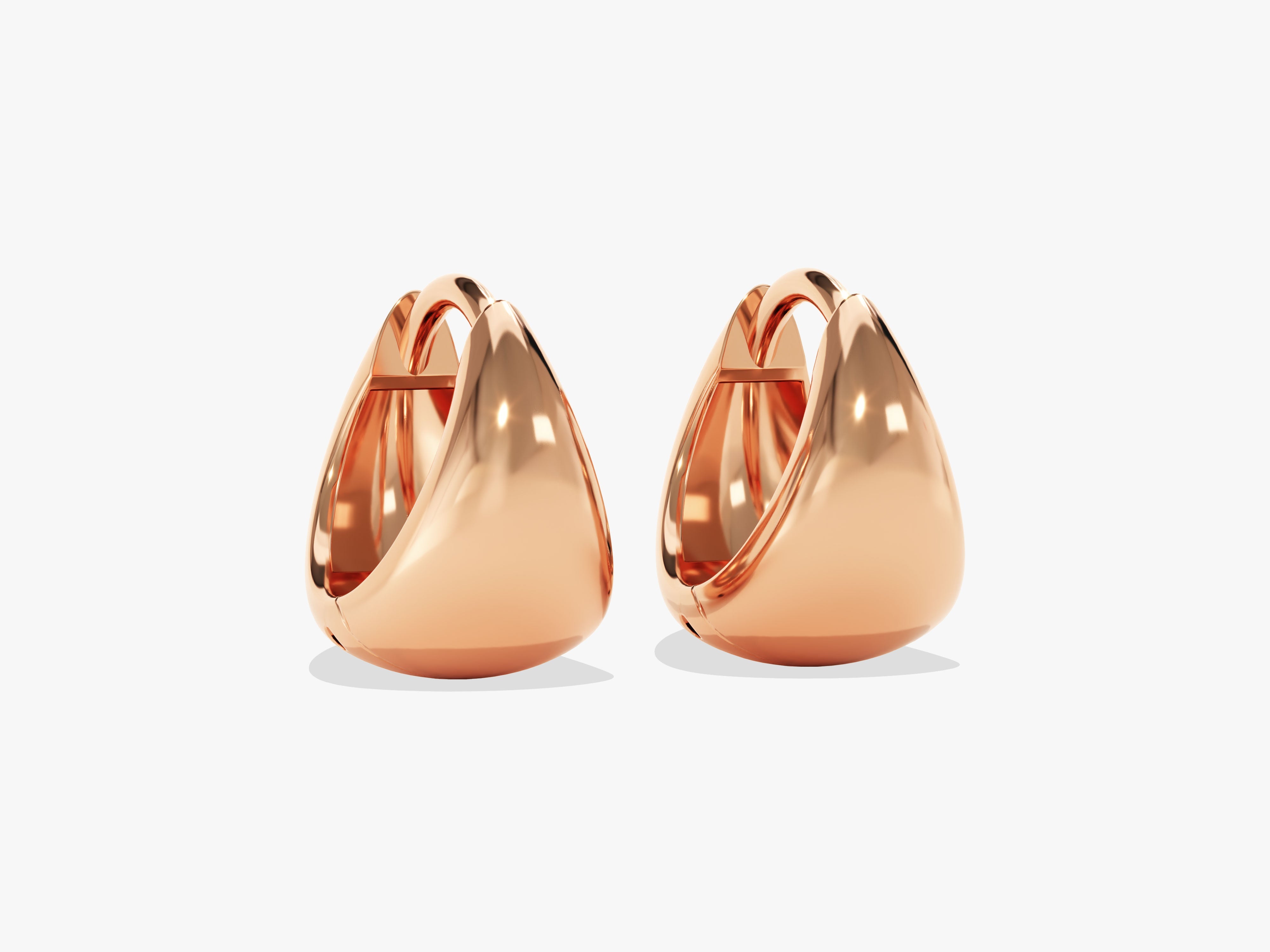 Rose gold teardrop hoop earrings for women jewelry
