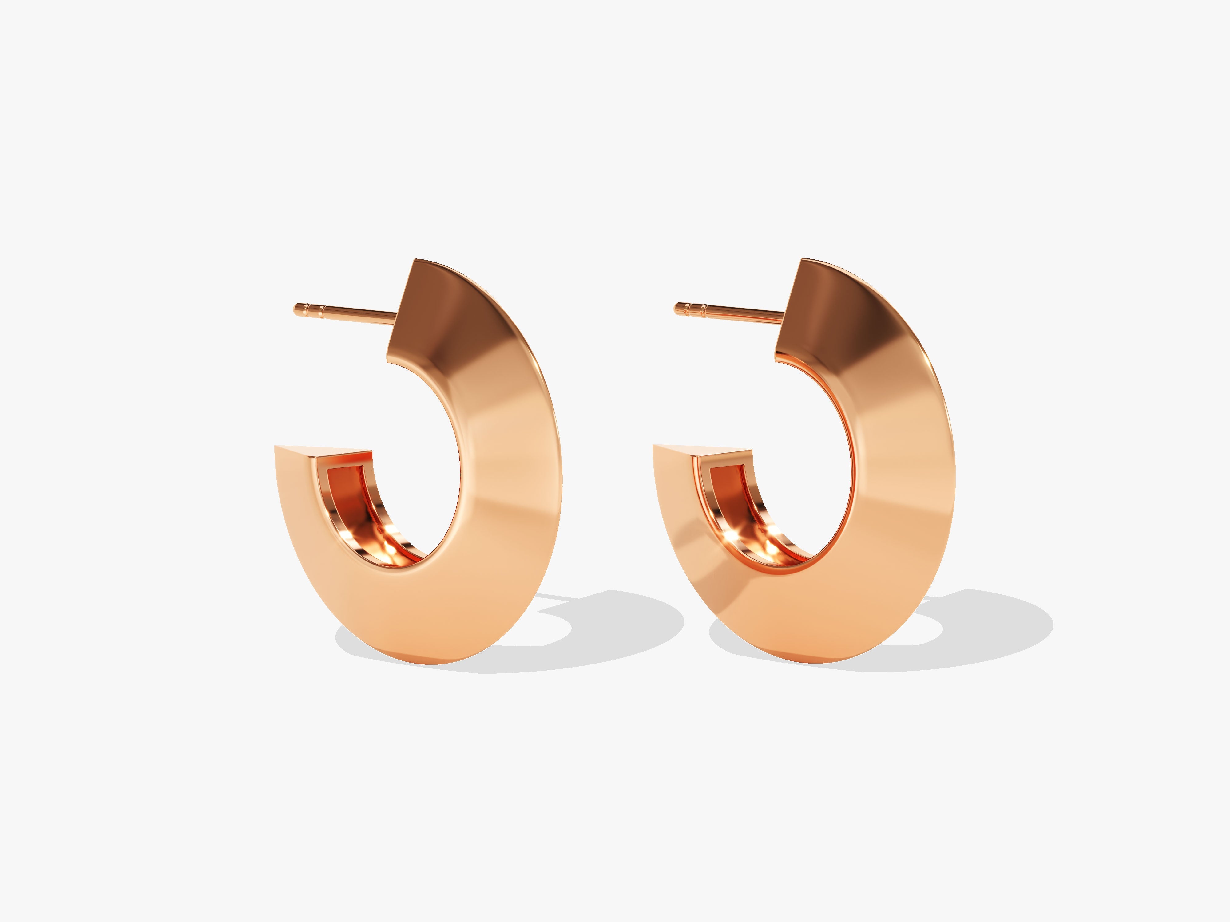 Rose gold hoop earrings from jewelry collection