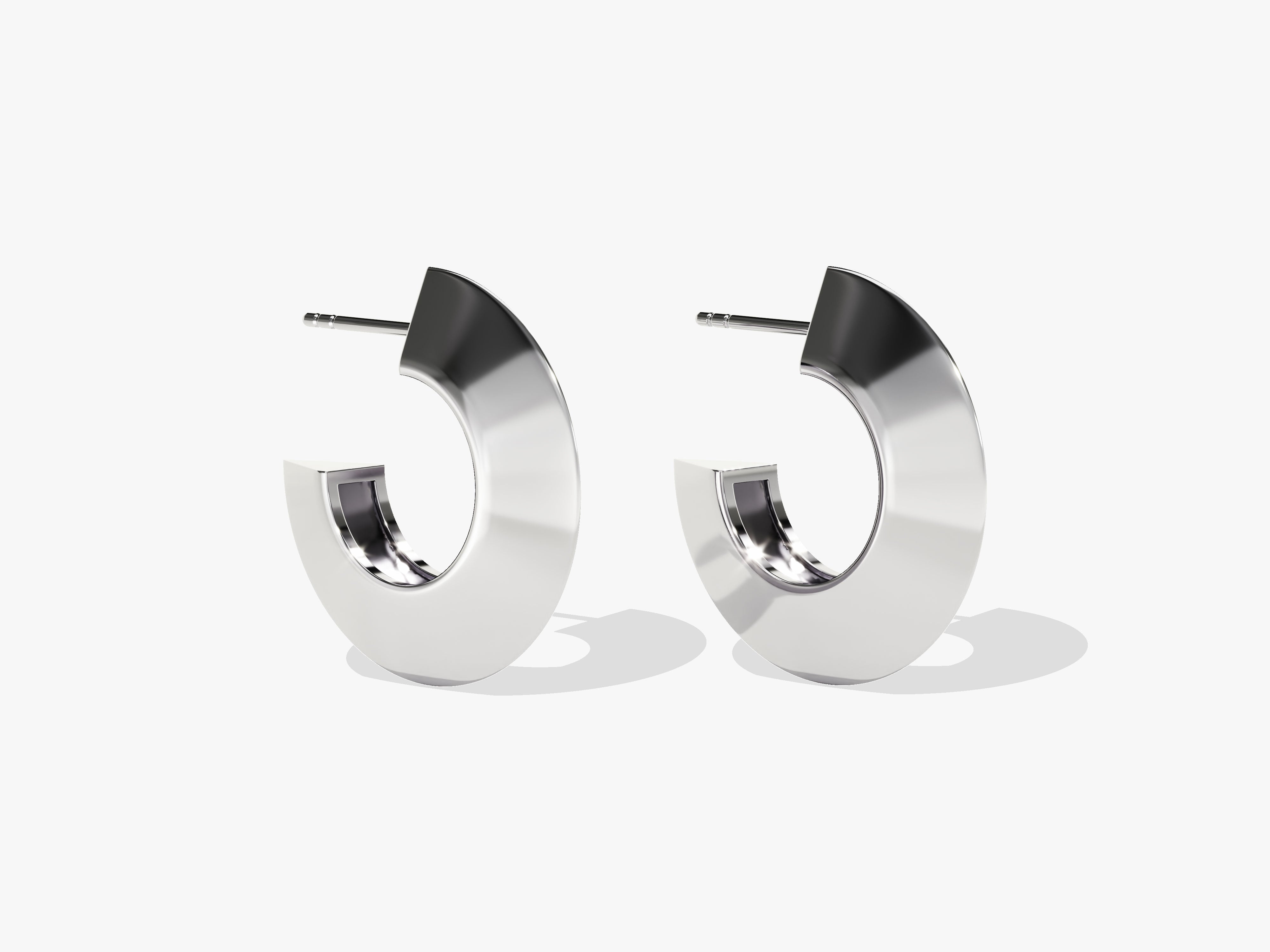 Sleek silver hoop earrings for women's jewelry collection