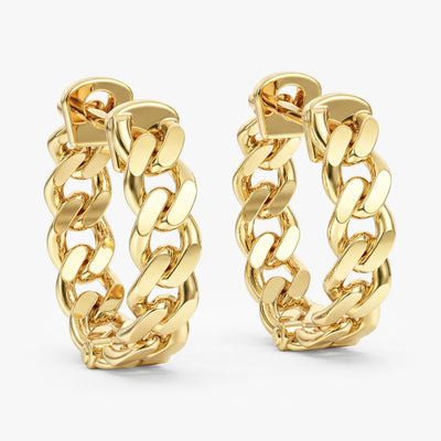 Chunky Chain Hoop Earrings
