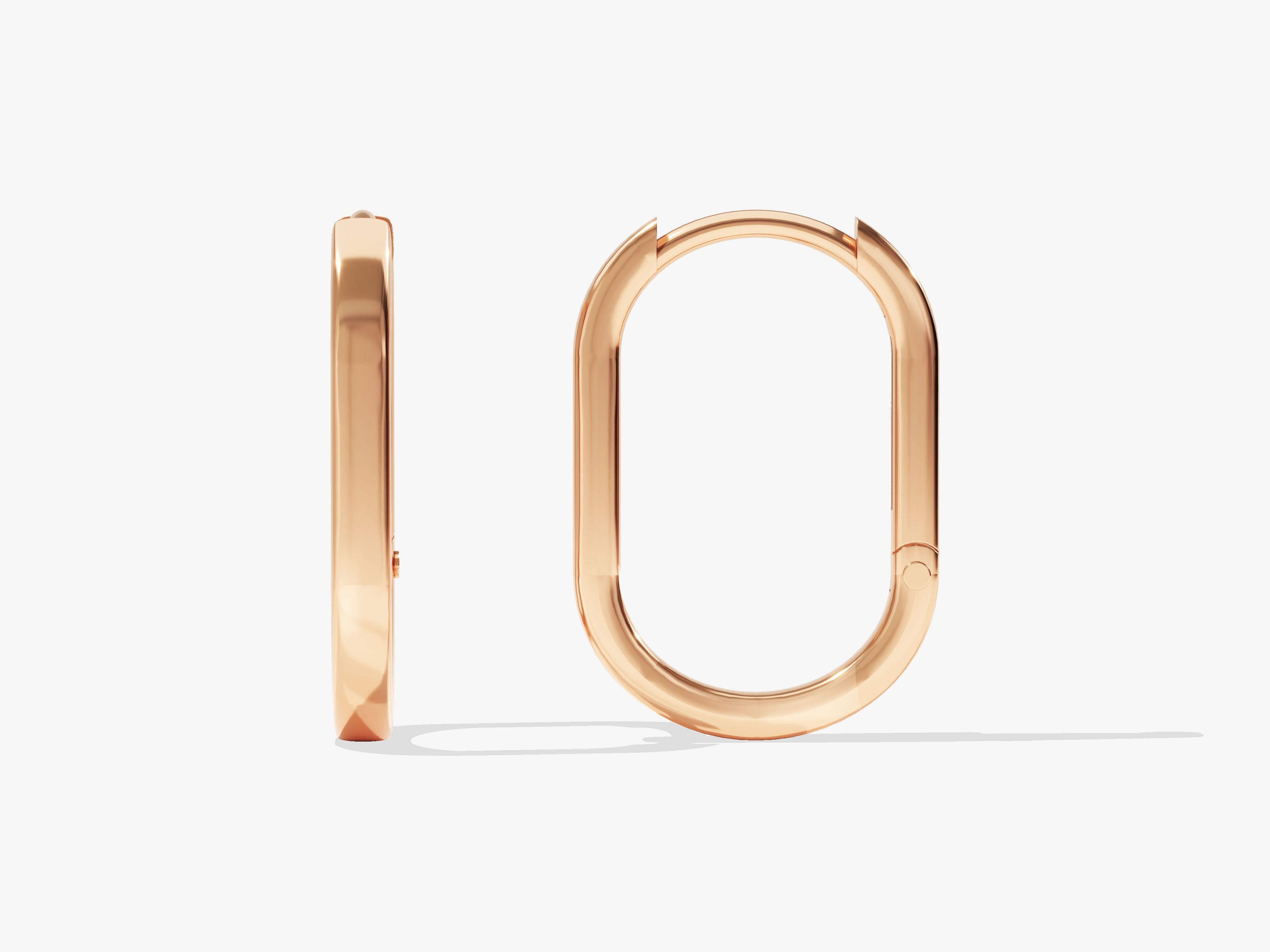 Rose gold oval hoop earrings from jewelry collection