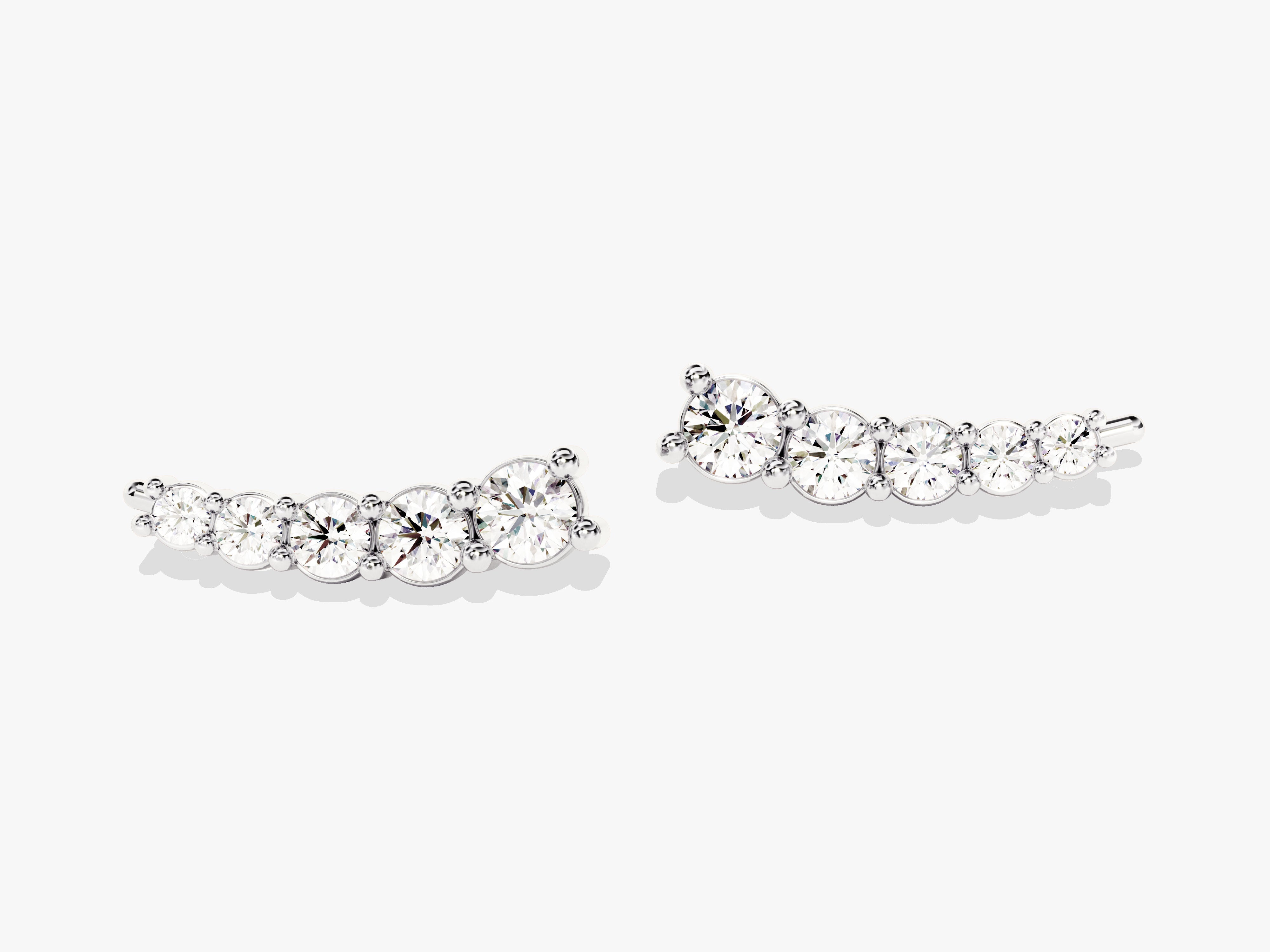 Diamond ear climbers, sparkling jewelry for women