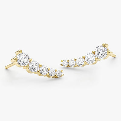 Ear Climber Stud Earrings