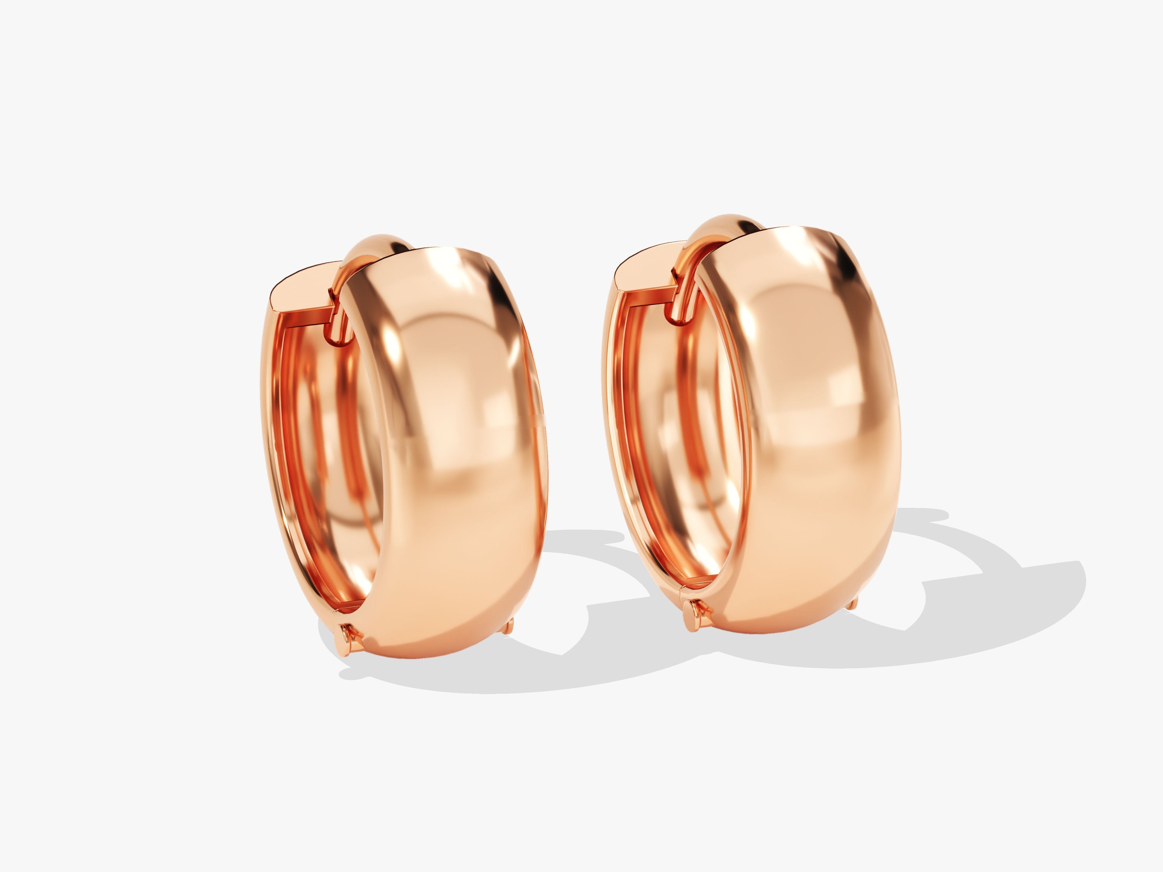 Rose gold hoop earrings from jewelry collection