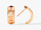 Flush Set Double Initial Earrings