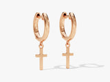 Cross Hoop Earrings