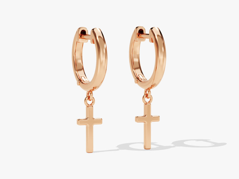 Cross Hoop Earrings