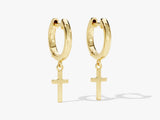 Cross Hoop Earrings