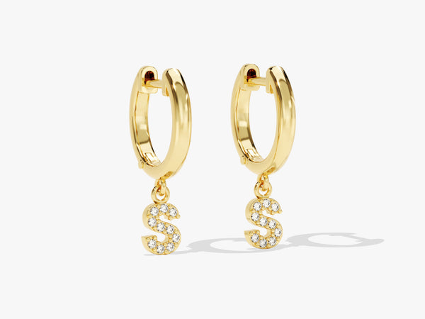 Initial Hoop Earrings