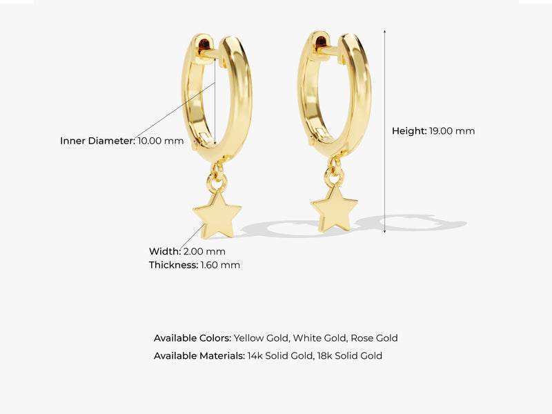 Mini Star Hoop Earrings